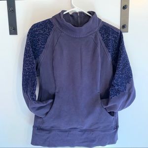 Lululemon Sweatshirt with suede pattern on sleeves